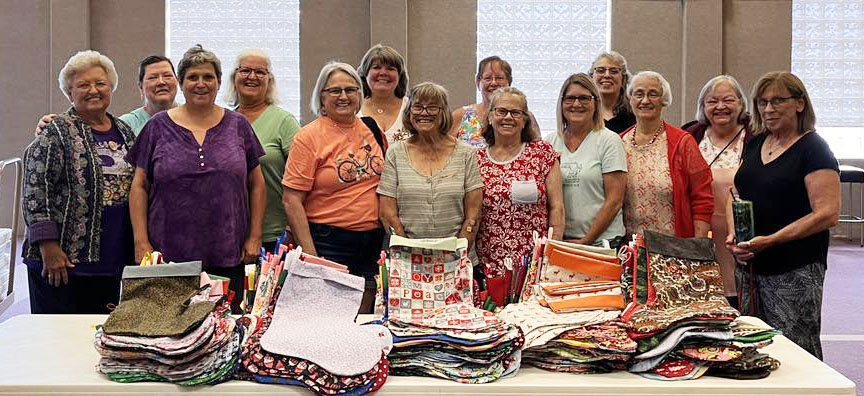 Sewing stocking for Christmas Care & Share